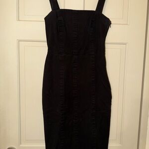 Midi Black Stretch Dress